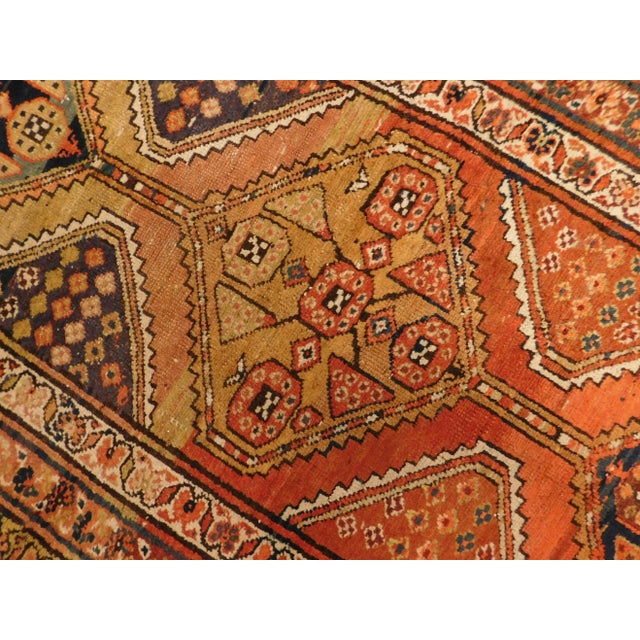 Camel 1920s Antique Handmade Persian Wool Runner. 3'3"x 11' For Sale - Image 8 of 13