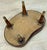Mid-Century Button Tuft Brown Vinyl Kidney Footstool Ottoman For Sale - Image 10 of 10