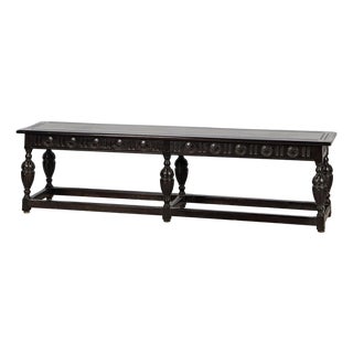 Antique Kittinger William and Mary Style Walnut Bench or Low Sofa Table For Sale