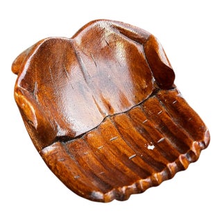 Vintage Wooden Hands Offering Bowl Catchall For Sale