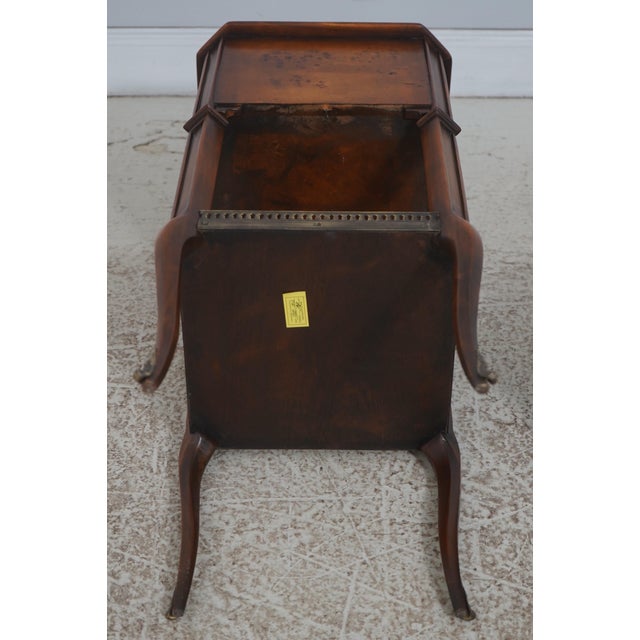 Theodore Alexander Burl Mahogany 2 Tier Plant Stand For Sale - Image 14 of 15