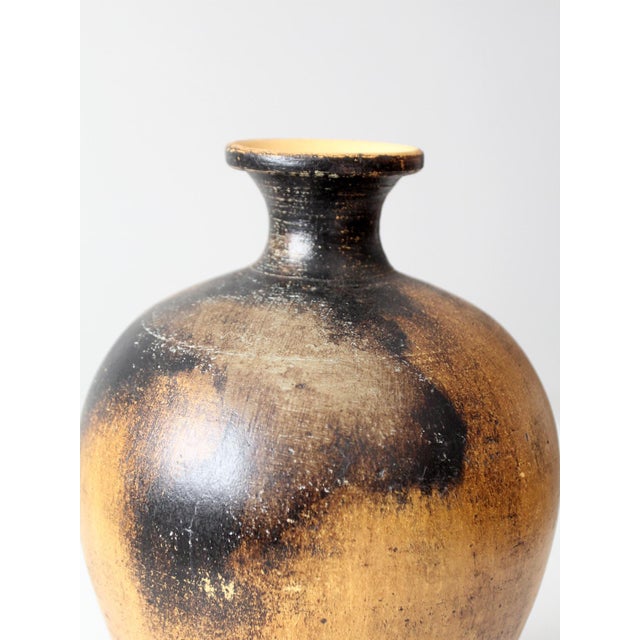 Vintage Mid-Century Abstract Pottery Vase For Sale - Image 10 of 13