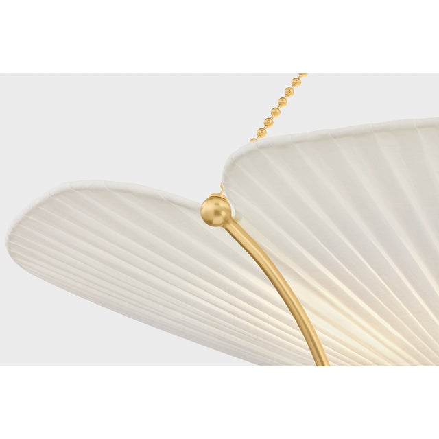 Brass Hudson Valley Lighting Gerhard 28 in. 3 Light Pendant in Aged Brass Finish For Sale - Image 8 of 11