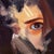 Disappearing Act by Ryan Morse | Oil Painting of a close-up eye partially obscured by shadow For Sale