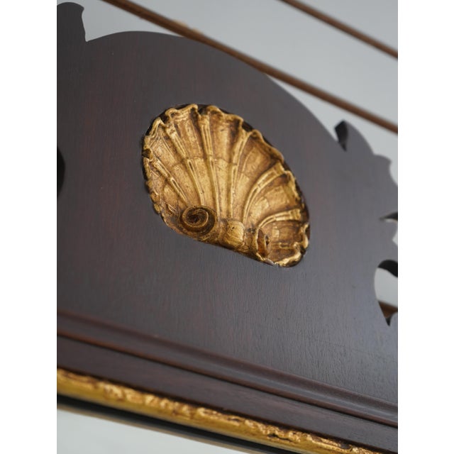 Brown Friedman Brothers Chippendale Mahogany Shell Carved Mirror For Sale - Image 8 of 10