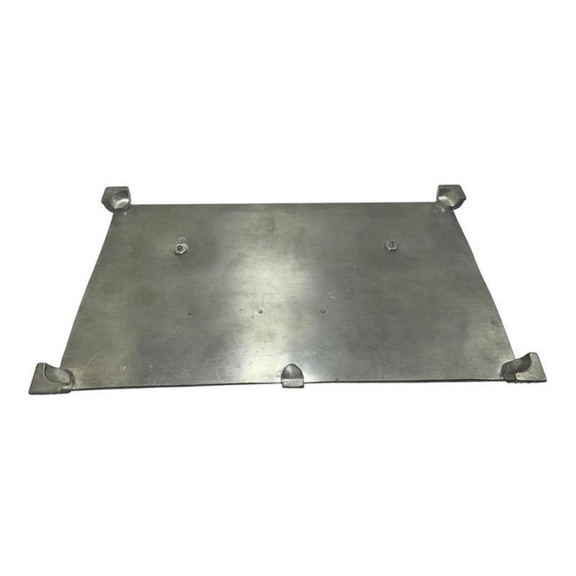 Swedish Art Deco Hammered Pewter Double Inkwell attributed to C. G. Hallberg, 1931 For Sale - Image 4 of 6