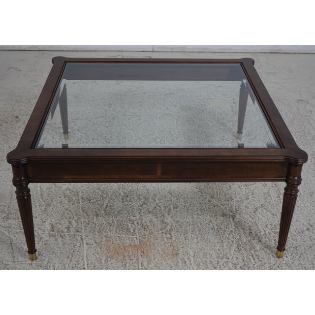 Age: Approx: 25 Years Old Details: Beveled Glass Top Quality Construction Sheraton Style Traditional Style Walnut Finish...