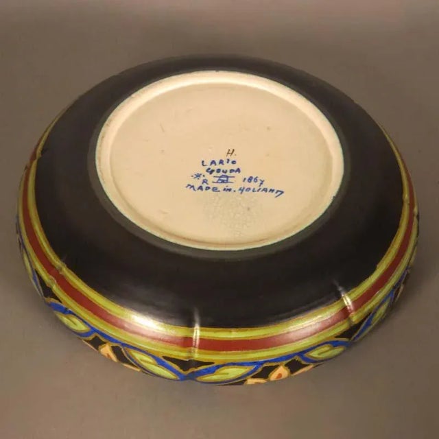 Antique Juendstil Ceramic Bowl from Gouda For Sale - Image 3 of 8