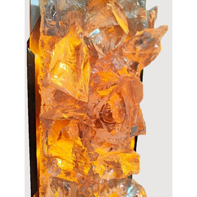 Vintage Transparent Glass Wall Lamp attributed to Cosack Leuchten, 1970s For Sale - Image 3 of 9