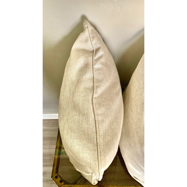 Champagne Gold Metallic Soft Large Pillows - a Pair For Sale In San Diego - Image 6 of 7