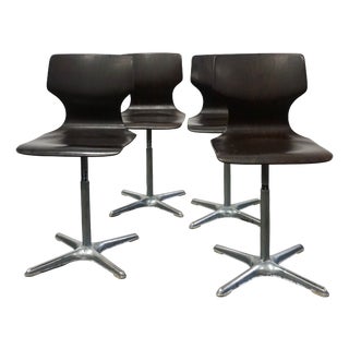 Pagholz Chairs by Adam Stegner for Flötotto, 1970s, Set of 4 For Sale