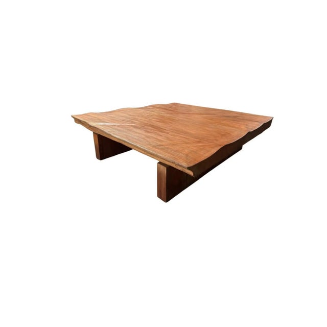 Monumental Lychee Wood Sofa Table With Sculptural Organic Form For Sale - Image 4 of 7