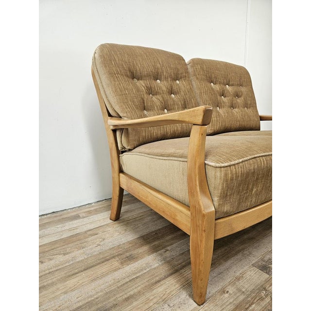 Vintage Beech 2-Seater Sofa, 1970s For Sale - Image 4 of 15