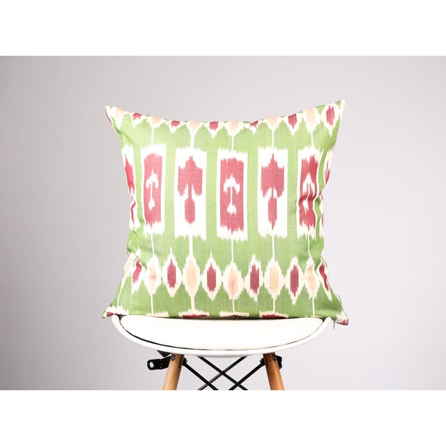 Authentic Handmade Uzbek Ikat Pillow Cover — Crafted in Margilan, Uzbekistan Bring timeless craftsmanship and rich...