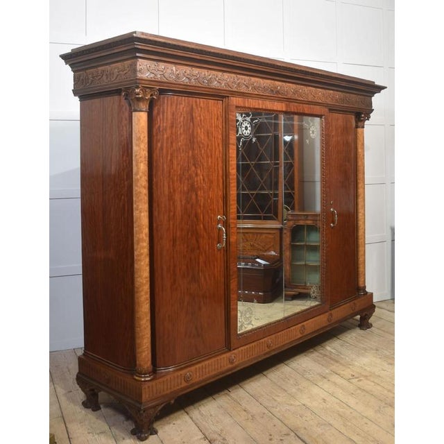 Antique Four-Door Mahogany Wardrobe, 1800s For Sale - Image 14 of 18