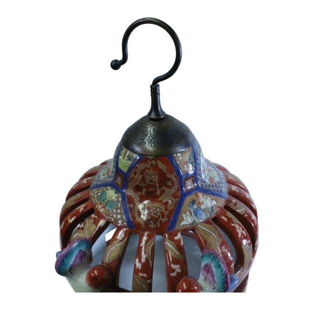 Chinese Vintage Handmade Red Ceramic Birdcage Shape Display Figure For Sale In San Francisco - Image 6 of 8