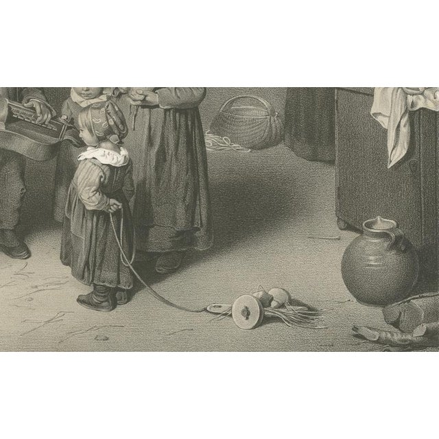 Paper Pehr Wickenberg, Fransysk Interieur Genre Scene, Lithograph, 1850 For Sale - Image 7 of 11