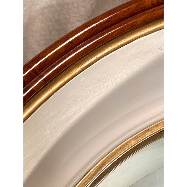 Wood English Walnut Oval Mirror For Sale - Image 7 of 18
