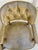 Set of Four Vintage Lewittes Tufted Sage Vinyl Club/Conference Chairs With Brass Casters For Sale - Image 13 of 17