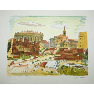 Yves Brayer, Les fouilles de Massalia, Lithograph For Sale