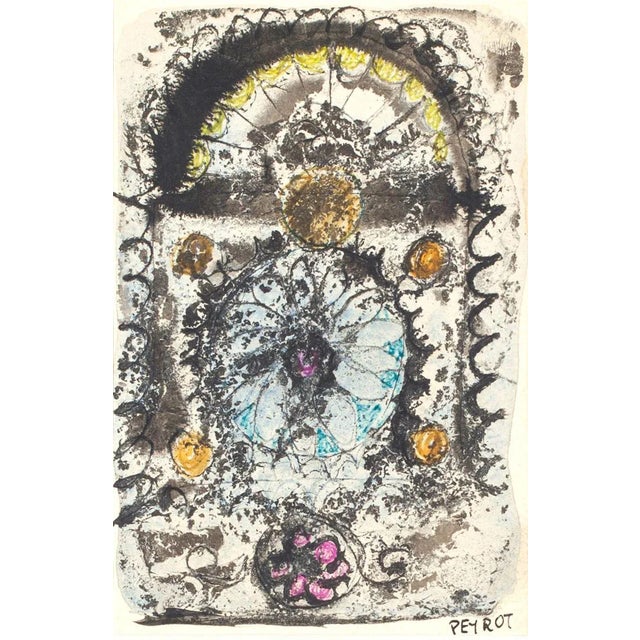 Composizione is a beautiful mixed media (china ink and watercolor) on cream-colored paper, realized in the middle of the...