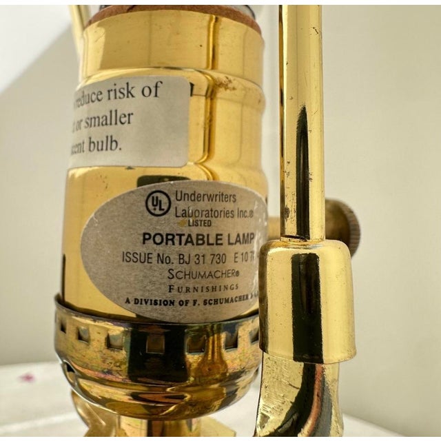 Mid 20th Century F. Schumacher & Co. Large Celadon Green Porcelain Table Lamps - a Pair For Sale - Image 9 of 18