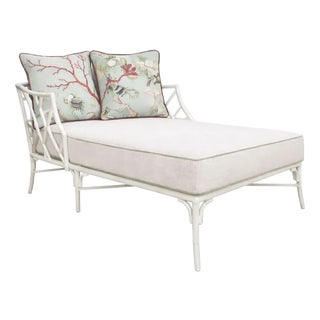 Outdoor Bamboo-Style Chaise Lounges by Century Furniture, Set of 2 For Sale
