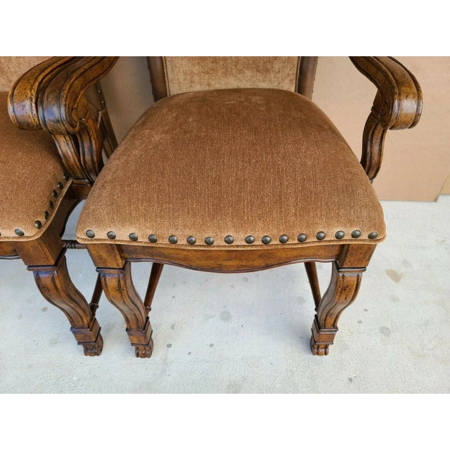 Michael Amini Sedgewicke Captains Dining Armchairs - Set of 2 For Sale In Miami - Image 6 of 9