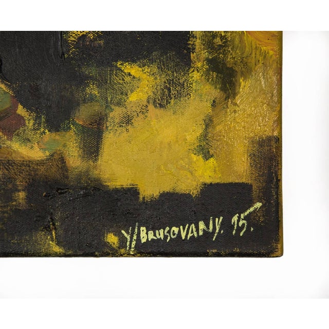 Expressionism Yuri Brusovany, Post Soviet Avant Garde Judaica Rabbi Playing Violin (The Klezmer Fiddler) For Sale - Image 3 of 3