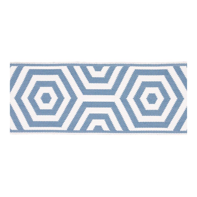 Sample - Schumacher Bees Knees Indoor/Outdoor Tape, Sky For Sale