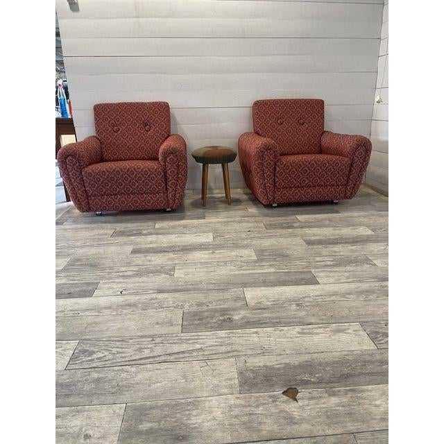 Vintage Mad Man Armchairs and Ottoman from Tatra Nafromtok, 1965, Set of 3 For Sale - Image 11 of 11