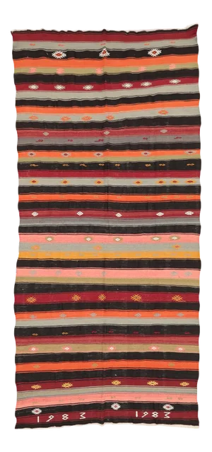 Striped Colorful Kilim Rug