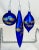 Glass Mid-Century Hollywood Regency Petite Blue Glass Ornaments - Set of 17, Christmas For Sale - Image 7 of 8