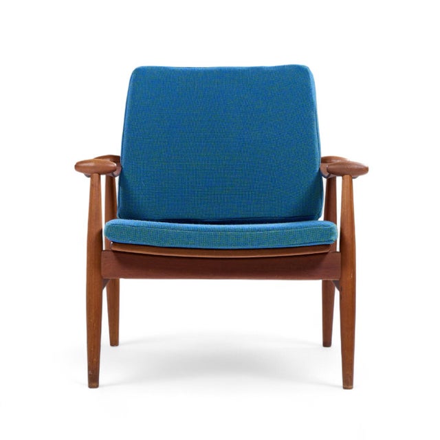 Mid 20th Century Finn Juhl Mid Century Danish Teak Spade Lounge Chairs - Pair For Sale - Image 5 of 12