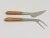 Wood Mid-Century Steel & Wood Carving Knife and Fork attributed to Amboss Austria, 1960s, Set of 2 For Sale - Image 7 of 9