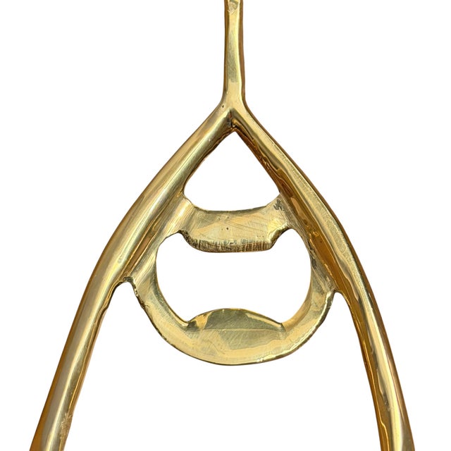 English Brass Wishbone Bottle Opener For Sale - Image 10 of 10