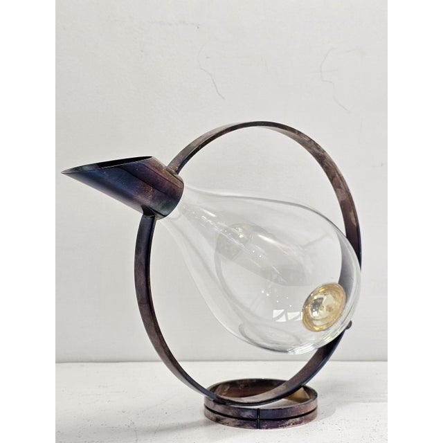 Metal Art Deco French Silver Plated Decanter from Christofle Fidelio, 1930s For Sale - Image 7 of 11