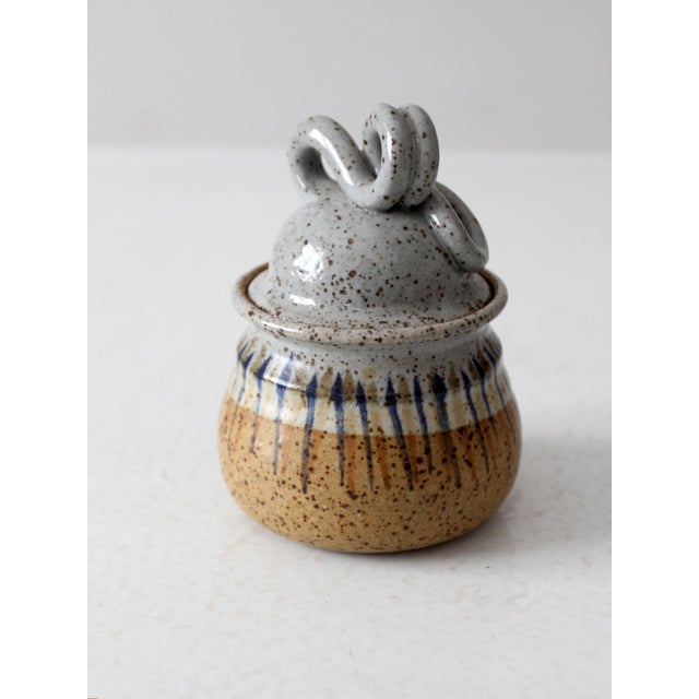 Vintage Studio Pottery Jar For Sale - Image 9 of 11