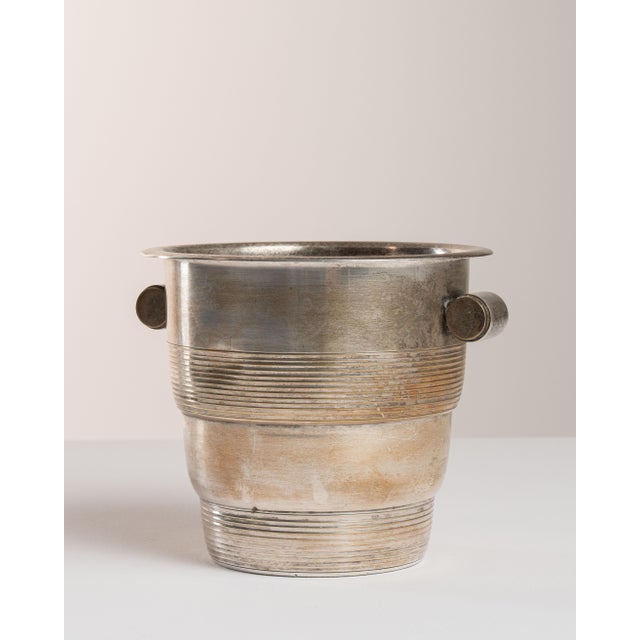 Mid 20th Century Mid 20th Century France Art Deco Silver Ice Bucket For Sale - Image 5 of 14