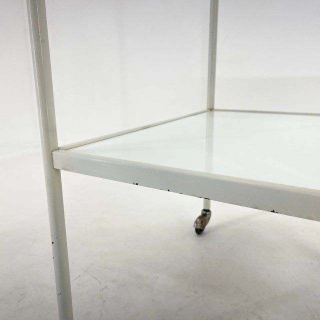 Trolley on Wheels with Opaxite Glass, 1950s For Sale - Image 6 of 11