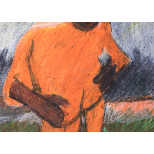 Track Star - Figurative Portrait of an African American Man in Pastel on Paper For Sale - Image 4 of 7