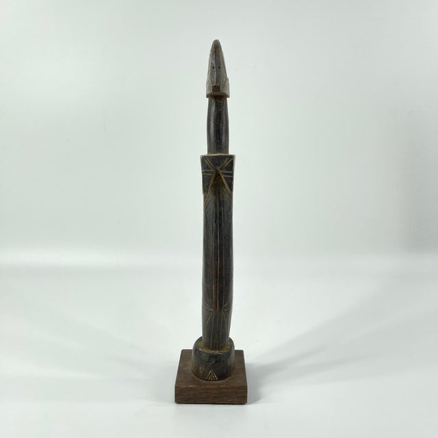 Dark Gray Early 20th Century Mossi Biiga Doll on Custom Base Burkina Faso For Sale - Image 8 of 8