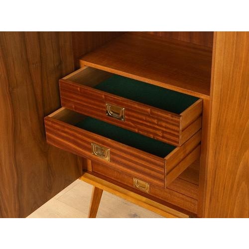 Wood Medium Brown Highboard in Walnut Veneer, 1950s For Sale - Image 7 of 14