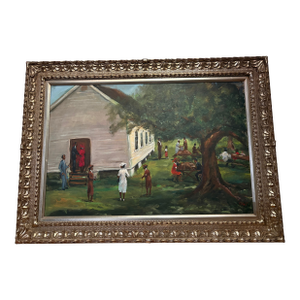 Acrylic Painting on Canvas Ted Ellis on the Shadow Side of Church