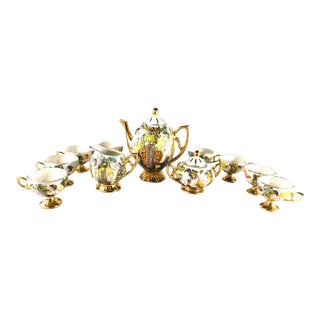 1940s Traditional Capodimonte Tea Set - Thirteen Pieces For Sale