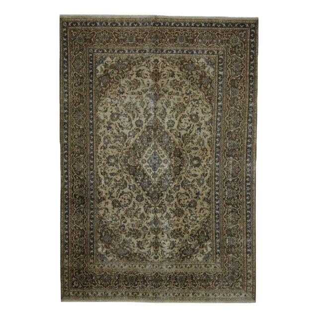 Vintage Middle Eastern Hand-Knotted Rug For Sale