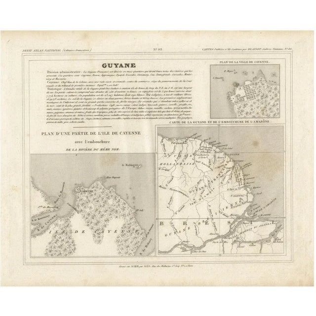 Map of French Guiana with Cayenne, 1826 For Sale - Image 10 of 10