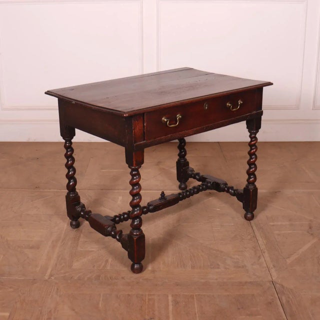 English Oak Lamp Table For Sale - Image 9 of 9