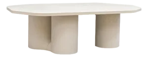 Moulded Mineral Natural White Low Coffee Table by Manufacture XXI
