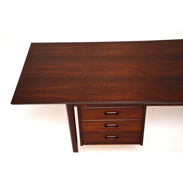 Brown Vintage Danish Drop Leaf Desk, 1960s For Sale - Image 8 of 11